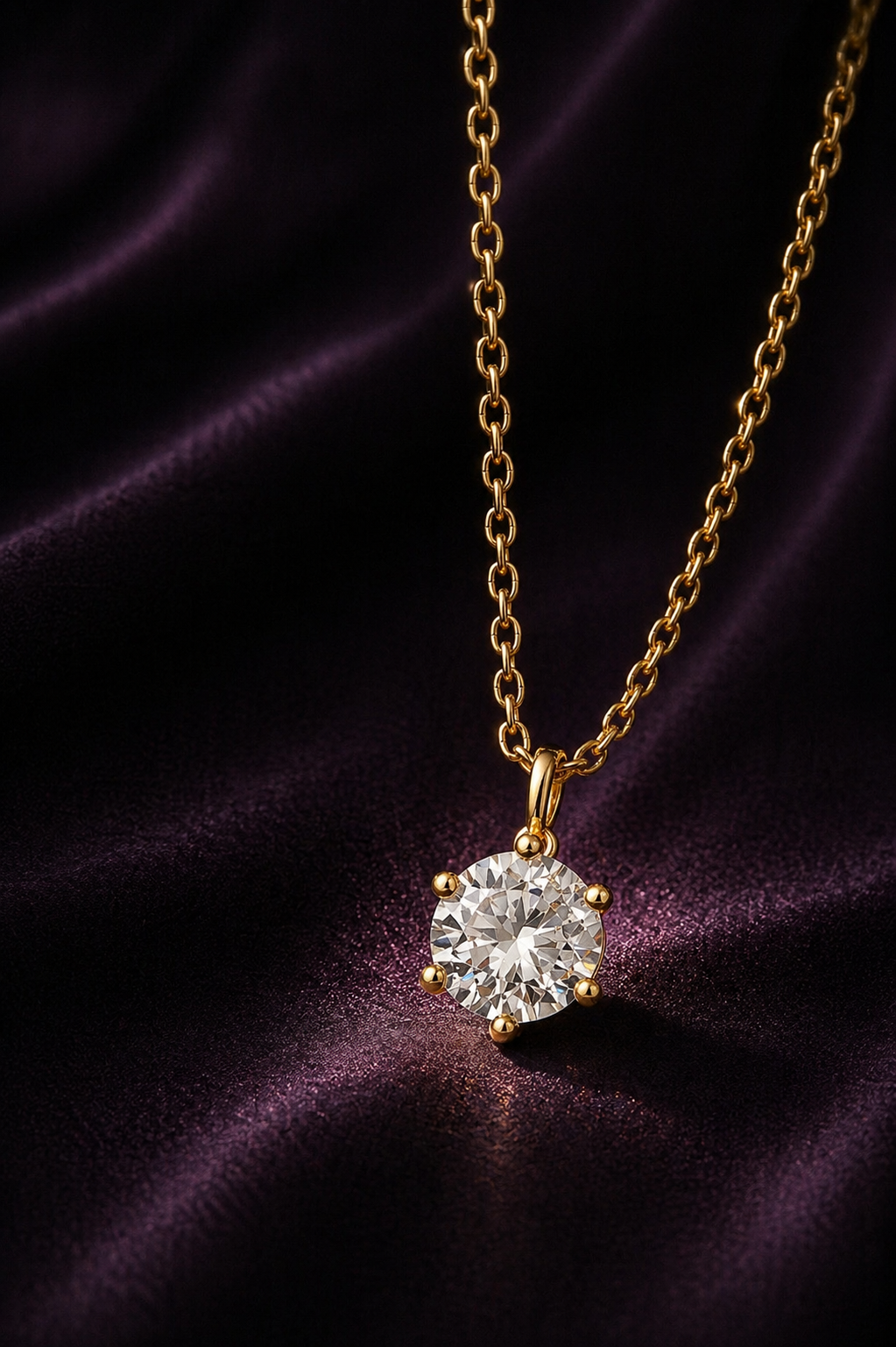 Guld halskæde - Diamant