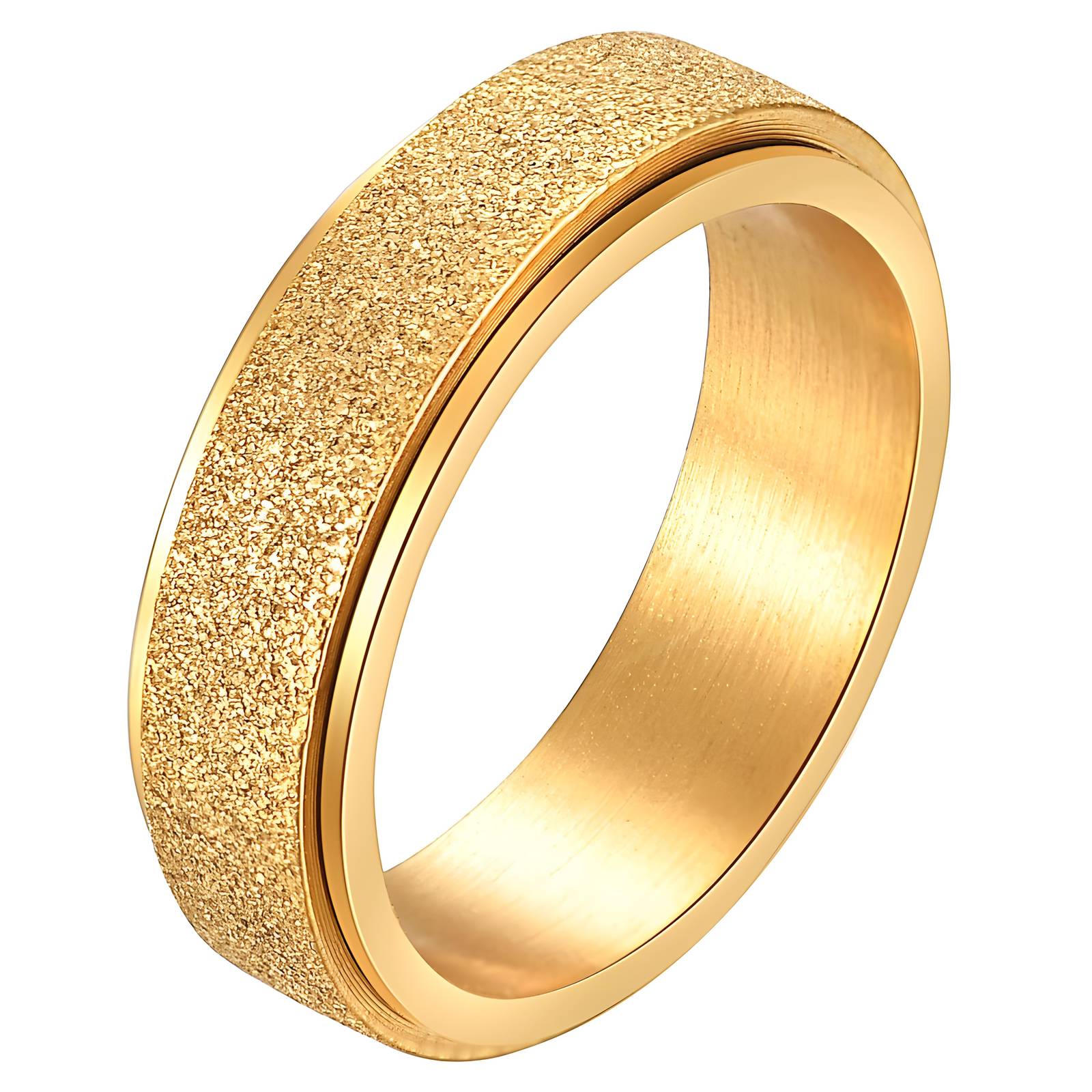 Forgyldt ring - Børstet