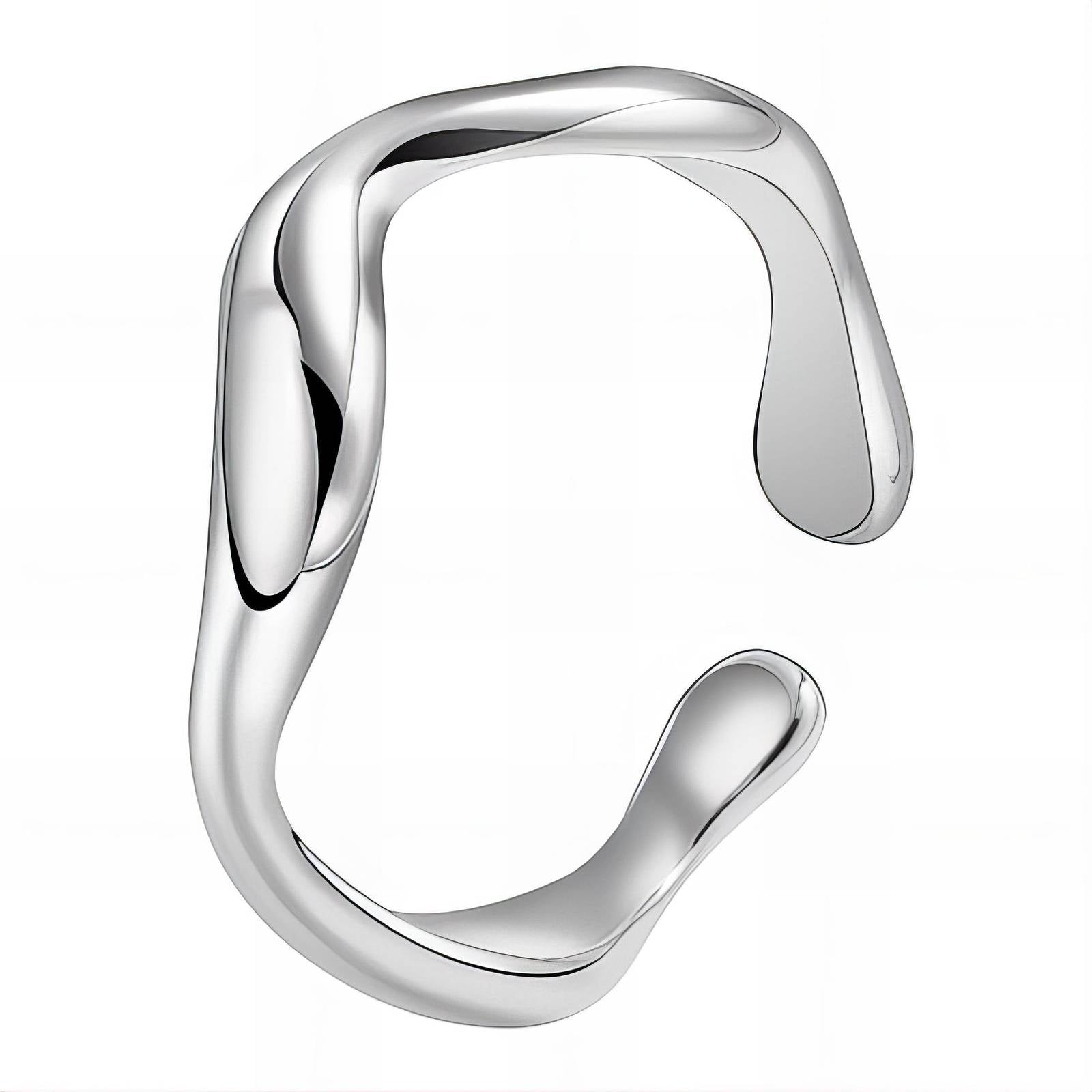Sølv ring - Bølget