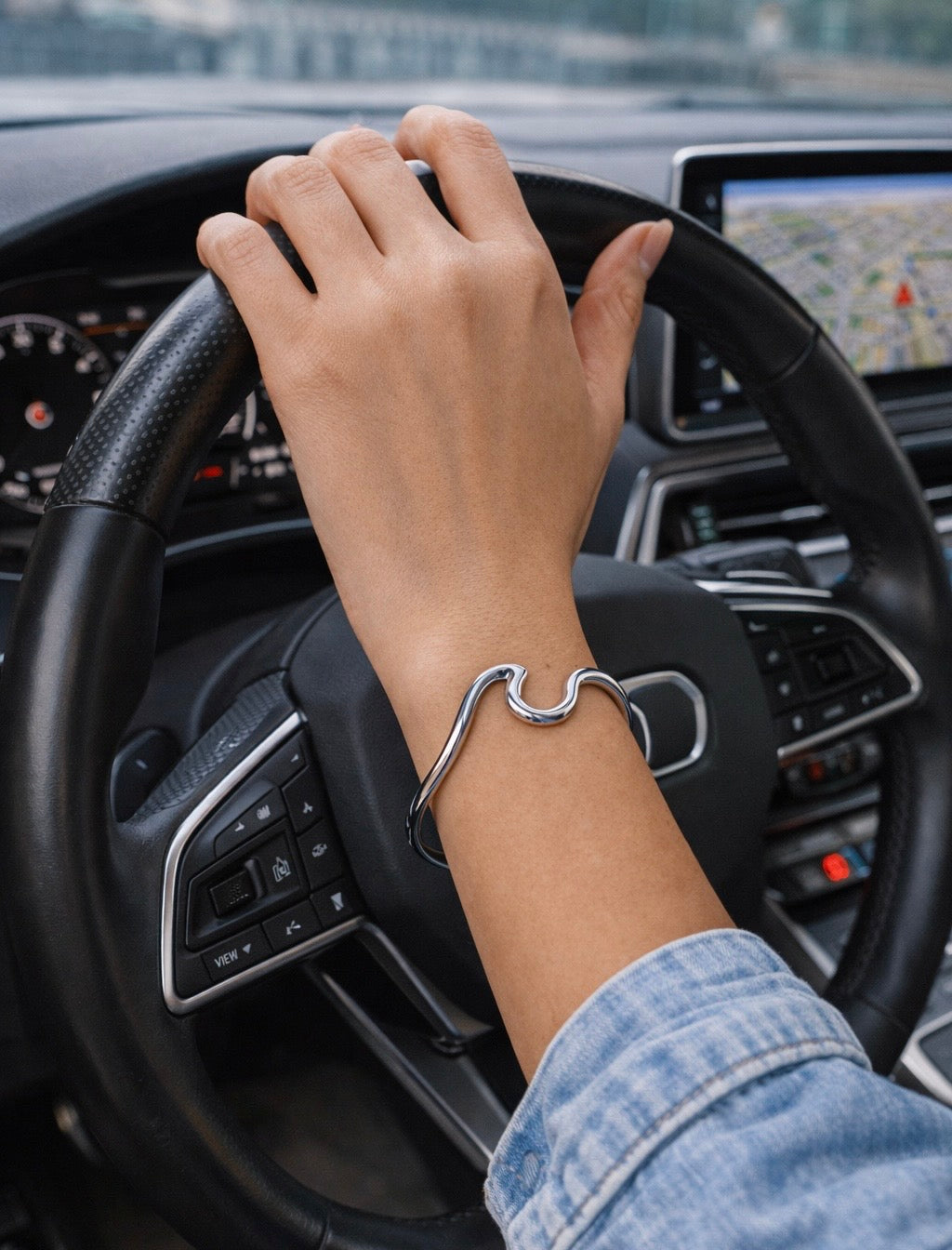 Sølv Armbånd - Wave Cuff