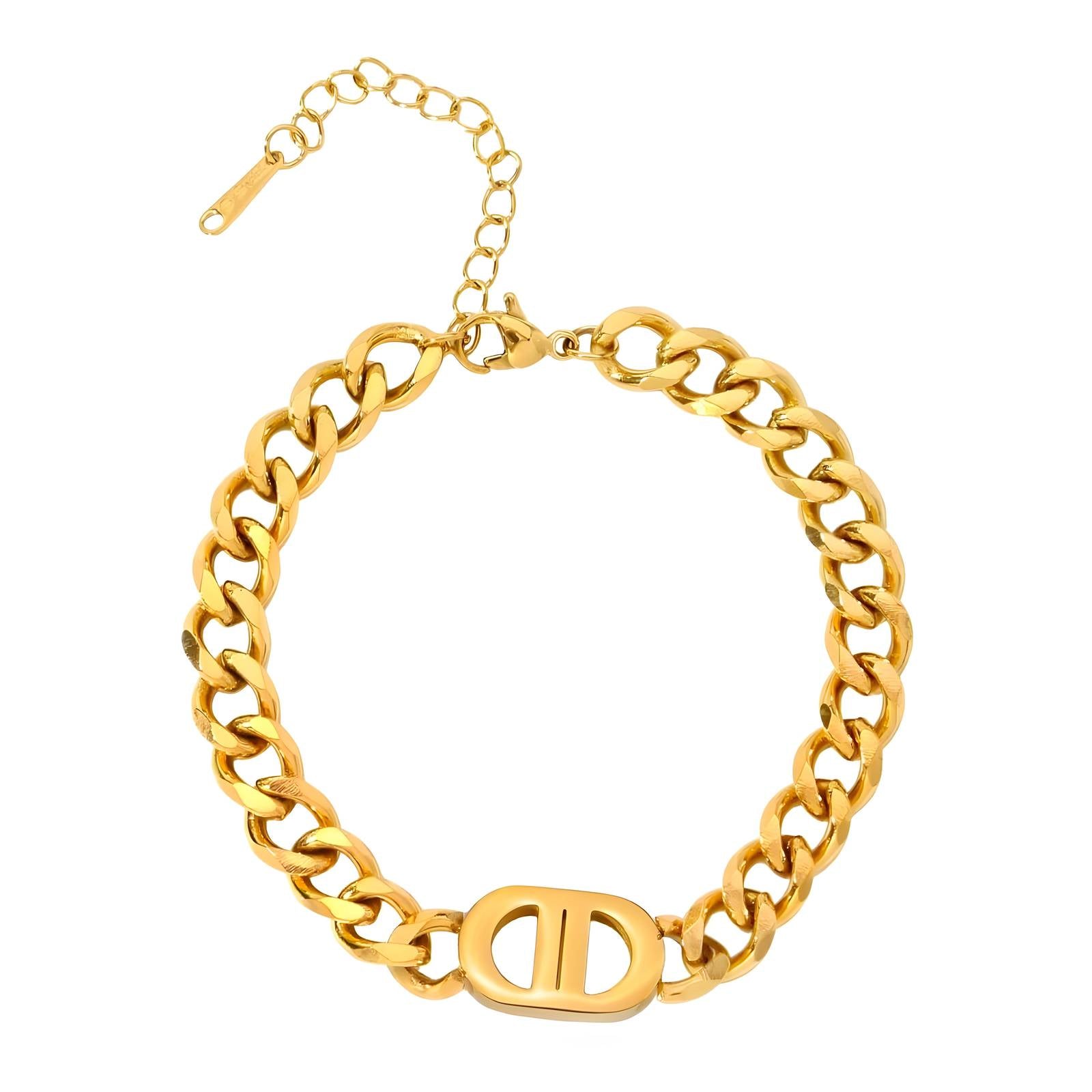 Chunky Guld Kæde Armbånd