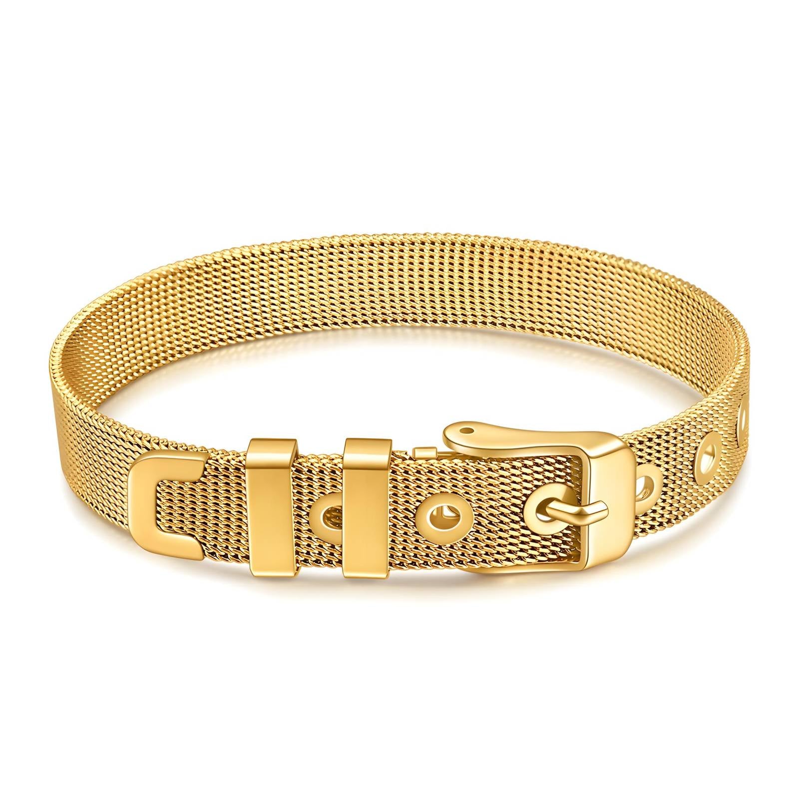 Guldbelagt Mesh Armbånd med Spænde